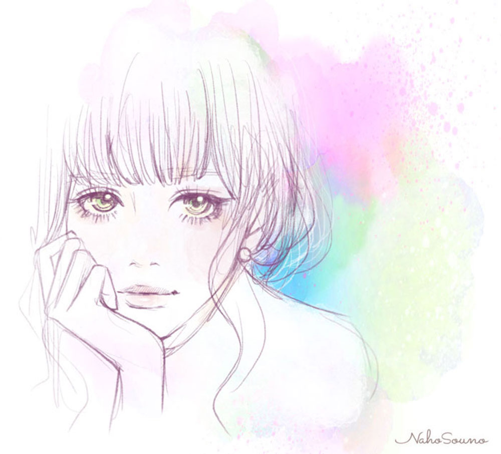 手描きのおしゃれな女性・女の子のイラスト