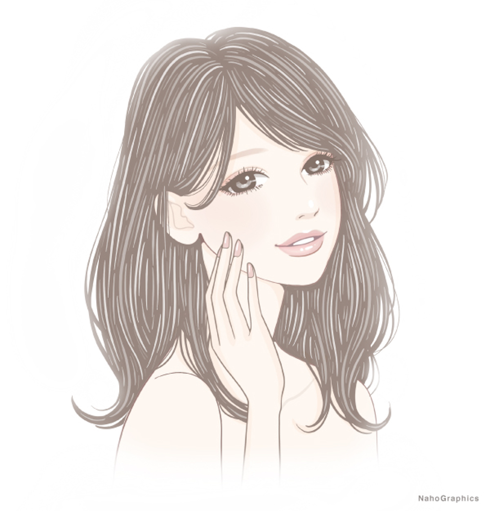 手描きのおしゃれな女性・女の子のイラスト