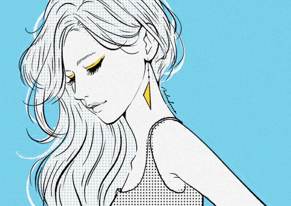 手描きのおしゃれな女性・女の子のイラスト