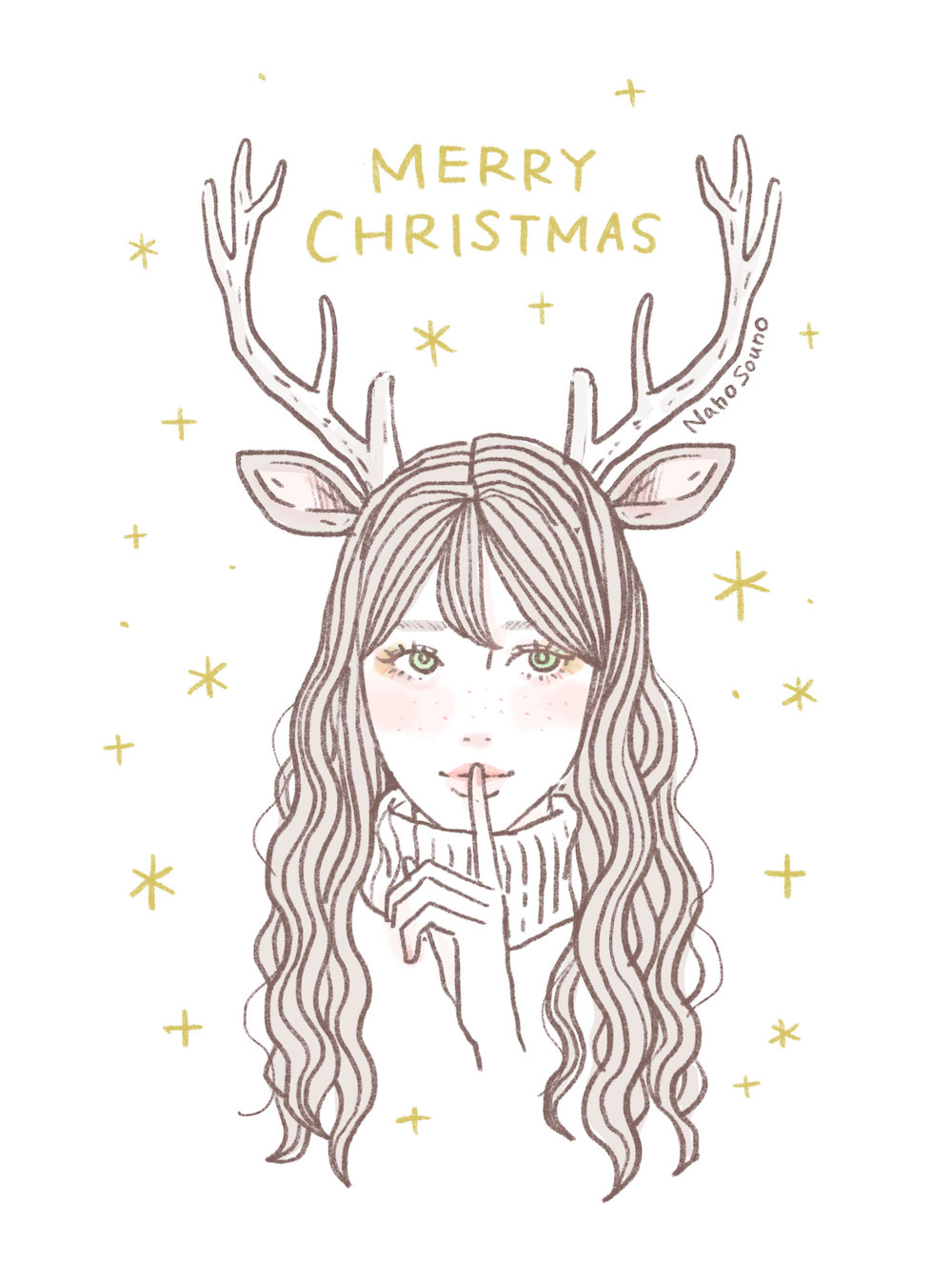 手描きのおしゃれな女性・女の子のイラスト