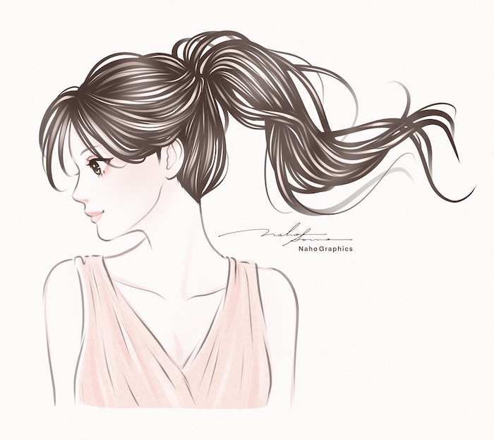 美しいおしゃれな女性・女の子のイラスト