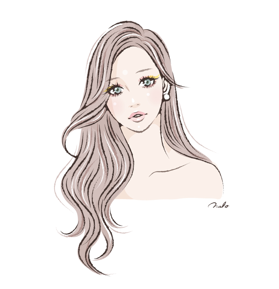 手描きのおしゃれな女性・女の子のイラスト